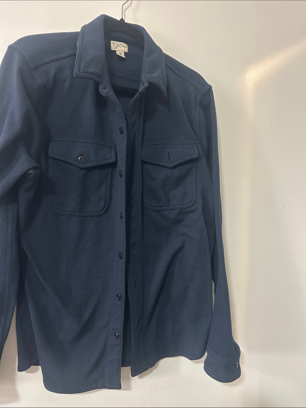 J. Crew Navy Button-Up Shirt Jacket